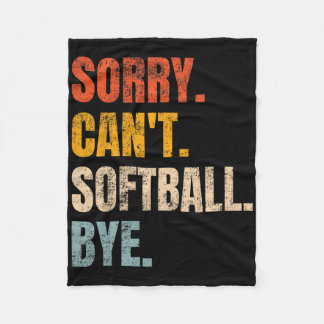 Sorry Can't Softll Bye Vintage Retro Tees Co Retro Fleece Blanket