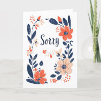 Sorry Colourful Flowers Simple