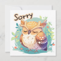 Sorry Cute Owl Bird