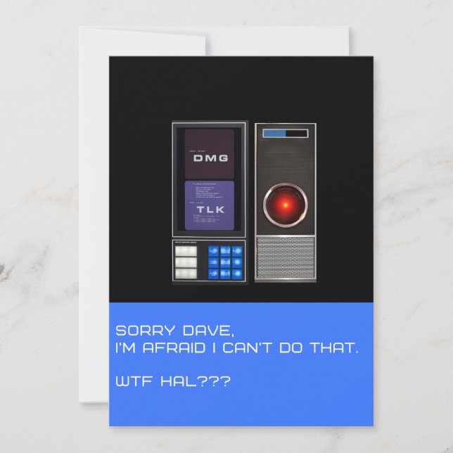 Sorry Dave Can Not Do That. Invitation (Front)