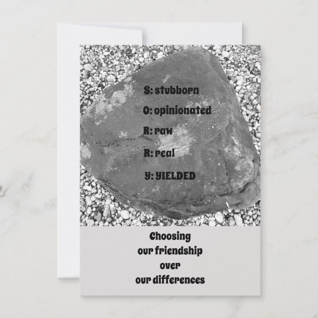 Sorry Flat Greeting Card (Front)