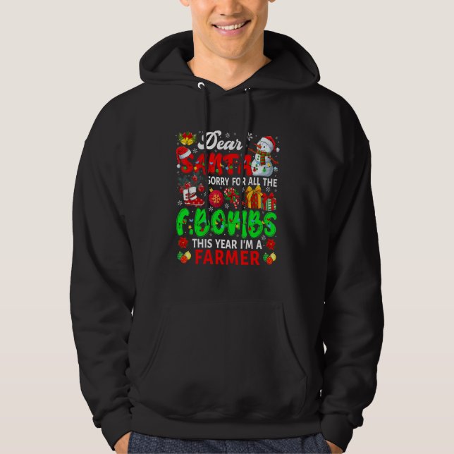 Sorry For All The F Bombs I'm A Farmer Xmas Santa  Hoodie (Front)