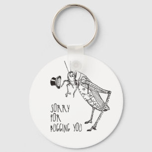 Sorry for bugging: Vintage grasshopper / cricket Key Ring
