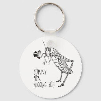 Sorry for bugging: Vintage grasshopper / cricket Key Ring