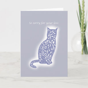 Sorry for cat loss Pet loss Cat death sympathy Card