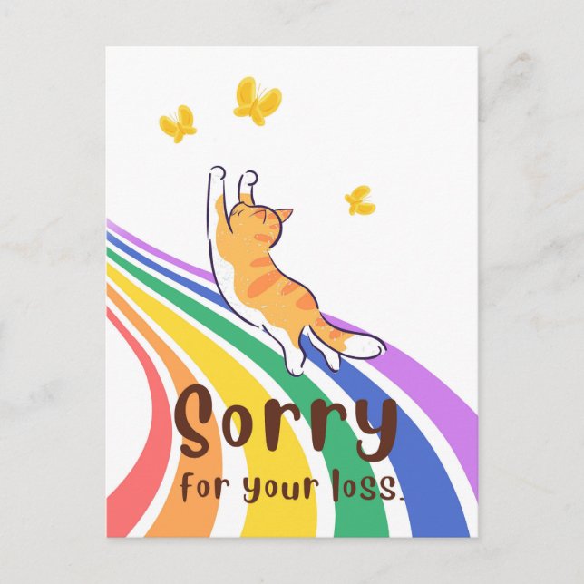 Sorry for the Loss of Your Cat Postcard (Front)