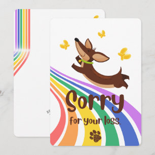 Sorry for the Loss of Your Dog Card