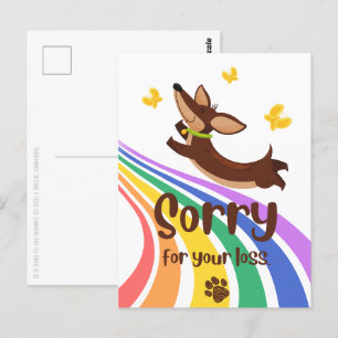 Sorry for the Loss of Your Dog Postcard