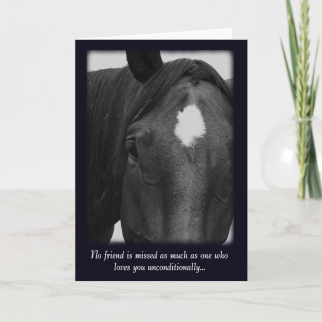 Sorry for the Loss of Your Horse Sympathy Card (Front)