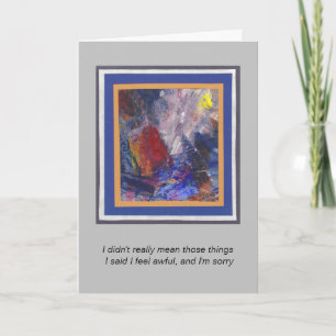 Sorry for what I said blank inside Card