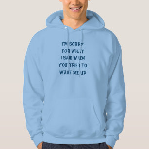 Sorry for what I said when you tried to wake me up Hoodie