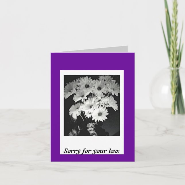 Sorry for your loss card (Front)