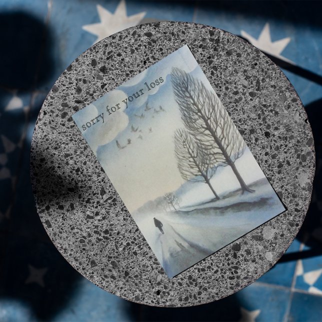 Sorry for your loss, customisable postcard (Creator Uploaded)