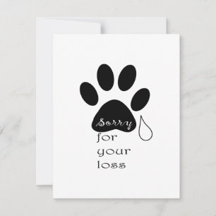 Sorry for your loss Pet sympathy card
