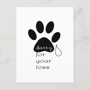 Sorry for your loss Pet sympathy card