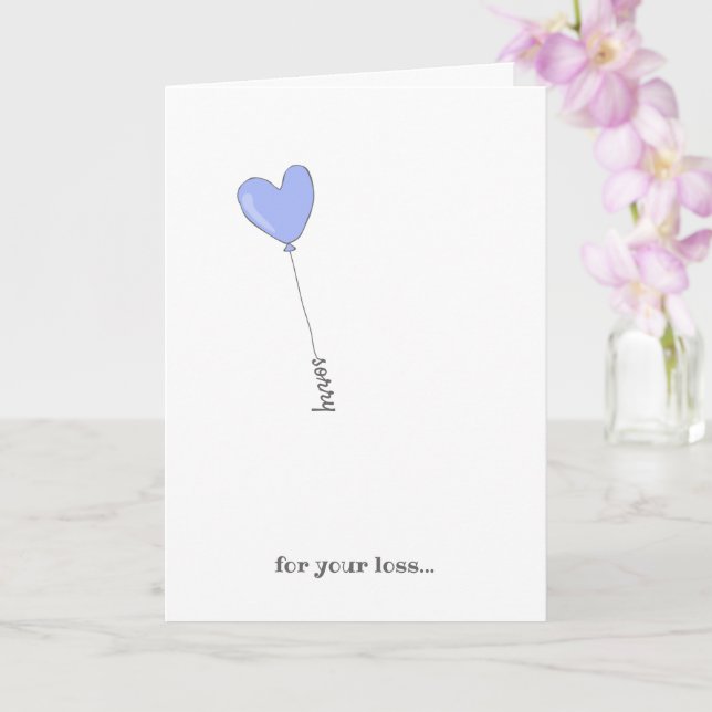 Sorry for Your Loss - Sweet Lilac Balloon Sympathy Card (Orchid)
