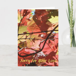 Sorry for your Loss Sympathy Card (From Us)