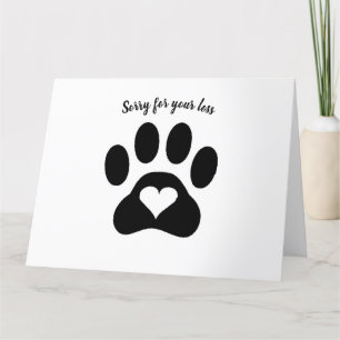 Sorry for your loss thank you card