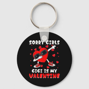 Sorry Girls Gigi Is My Valentine Day Dabbing Heart Key Ring