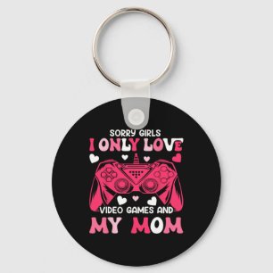 Sorry Girls Only Love Video Game Gamepad Mom Valen Key Ring