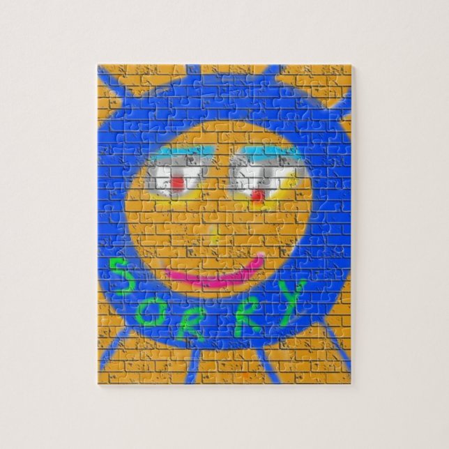 Sorry Graffiti, Art Sad Face, Sadness Regret Jigsaw Puzzle (Vertical)