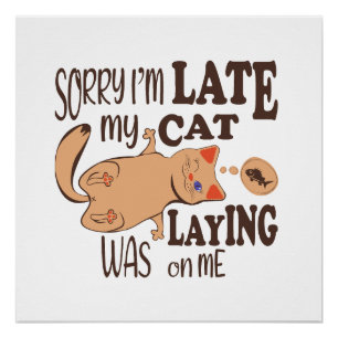 Sorry I am late my cat was laying on me Poster