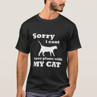 Sorry I Cant I Have Plans With My Cat Long Sleeve  T-Shirt