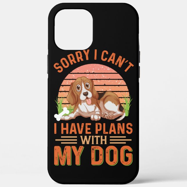 Sorry I can't I Have Plans With My Dog Case-Mate iPhone Case (Back)