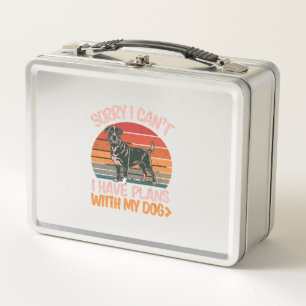 Sorry I Can't. I Have Plans With My Rottweiler Dog Metal Lunch Box