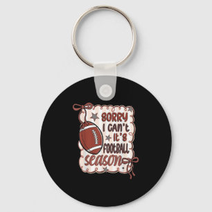 Sorry I Can't It's Football Season Retro Football Key Ring