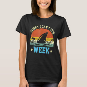 Sorry I Cant Its Week Ocean Scuba Diving Shark T-Shirt