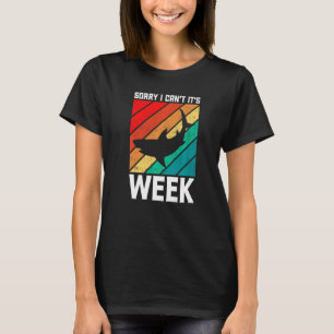 Sorry I Can't it's Week  Shark Kids Men Women Vint T-Shirt