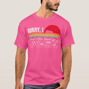 Sorry I Dgaf Hidden Message Retro Guitar T-Shirt
