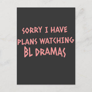 Sorry I Have Plans watching BL dramas Postcard
