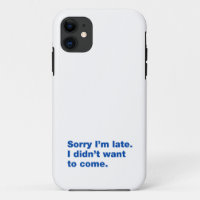 Sorry I’m late. I didn’t want to come