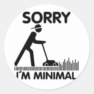 Sorry i´m minimal classic round sticker