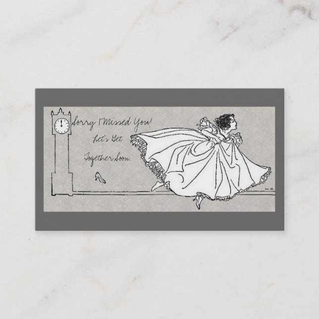 Sorry I Missed You - Cinderella Theme Business Card (Front)