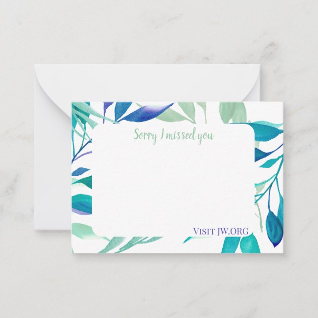 Sorry I missed you. Jw.org  Card (Front)