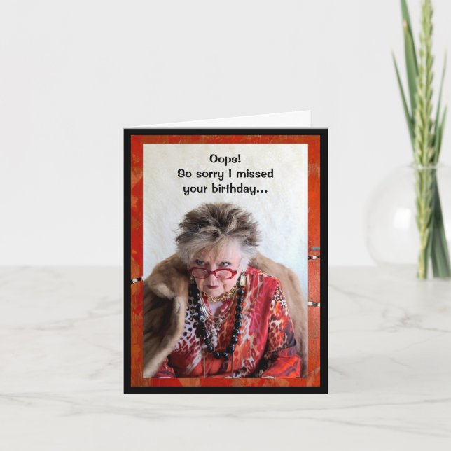 Sorry I missed your birthday card (Front)