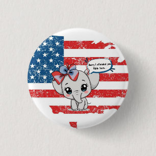 Sorry I Offended you with Facts Chibi Elephant 3 Cm Round Badge