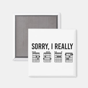 Sorry, I Really DGAF Guitar Chords Funny Custom Magnet