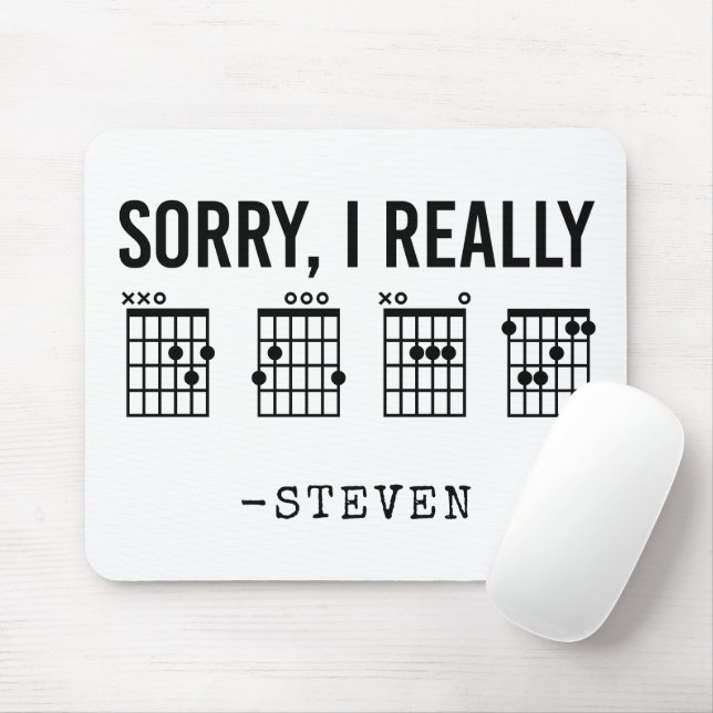 Sorry, I Really DGAF Guitar Chords Funny Custom Mouse Mat (With Mouse)