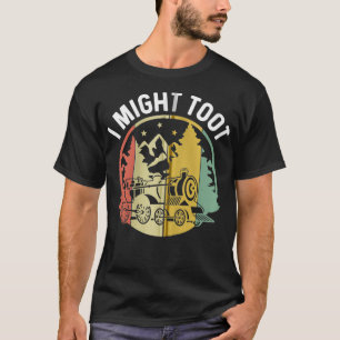 Sorry I Tooted Train Retro Railroad Steam Train En T-Shirt