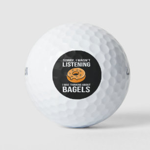 Sorry I Was thinking about Bagels Jewish Hanukkah Golf Balls