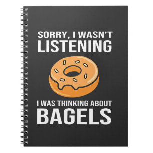 Sorry I Was thinking about Bagels Jewish Hanukkah Notebook