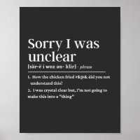 Sorry I was unclear funny definition