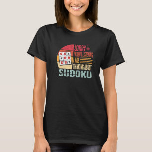 Sorry I wasn't Sudoku vintage women Crossword Sud T-Shirt
