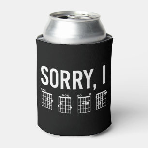 Sorry IDGAF Funny Guitar Chords Music Humour Can Cooler