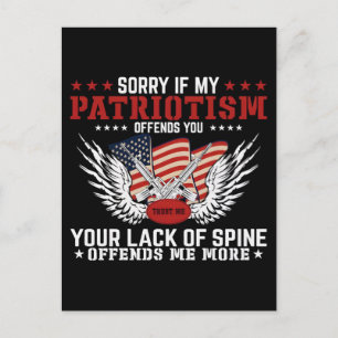 Sorry if my patriotism offends you t shirt design  holiday postcard