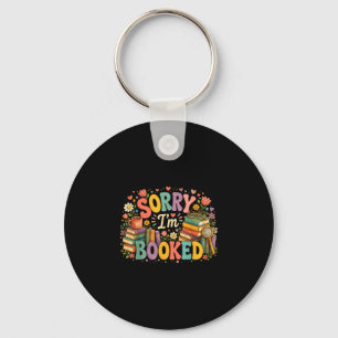 Sorry i'm booked funny librarian reading design key ring
